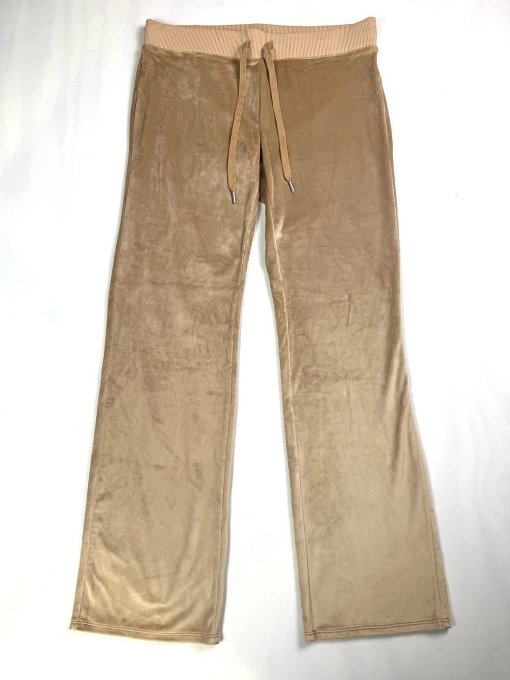 Aerie Real Good Velour Wide‎ Leg Lounge Pants Tan Drawstring Soft Cozy Medium
